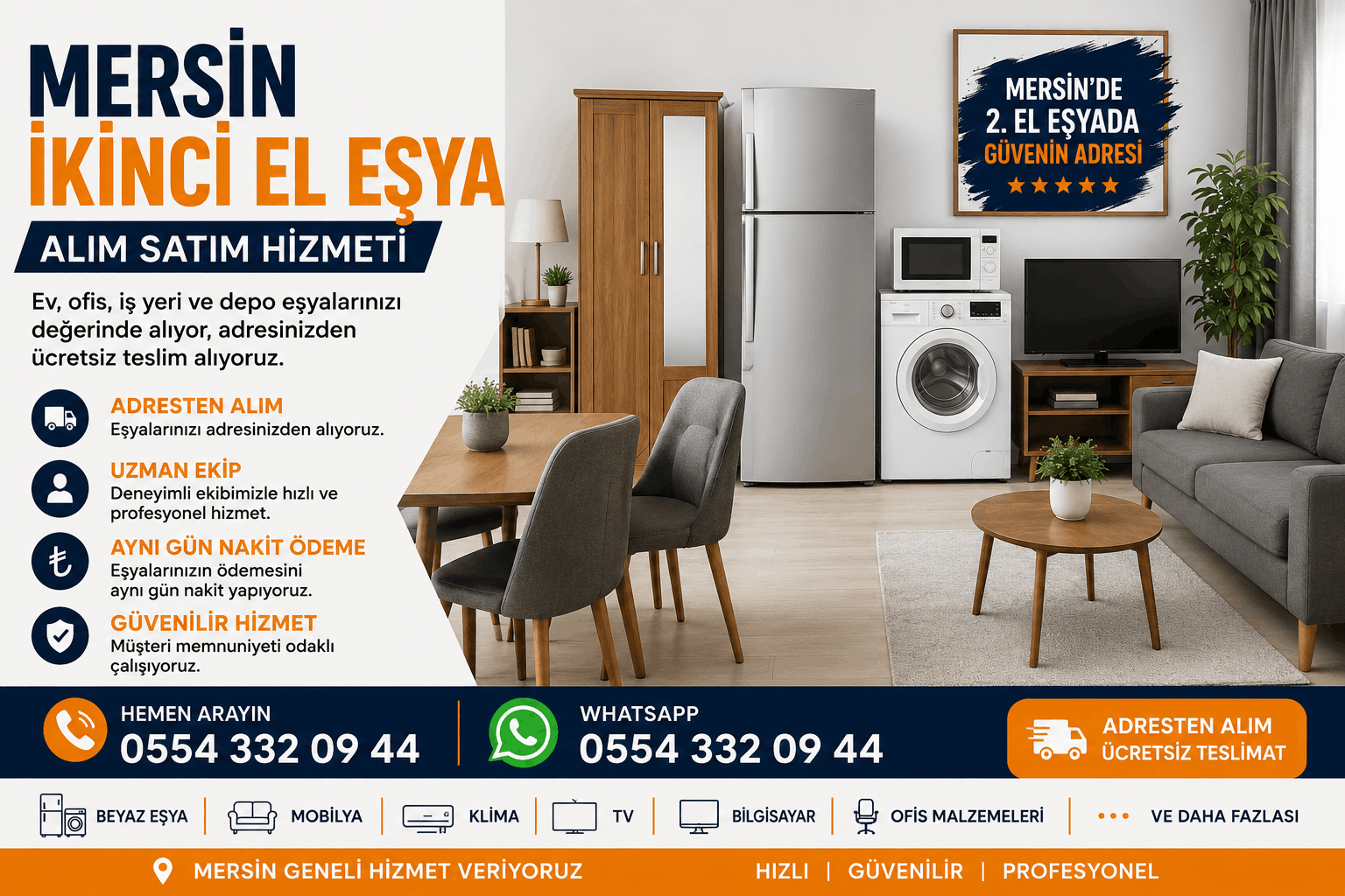 Mersin ikinci el eşya alım satım hizmeti