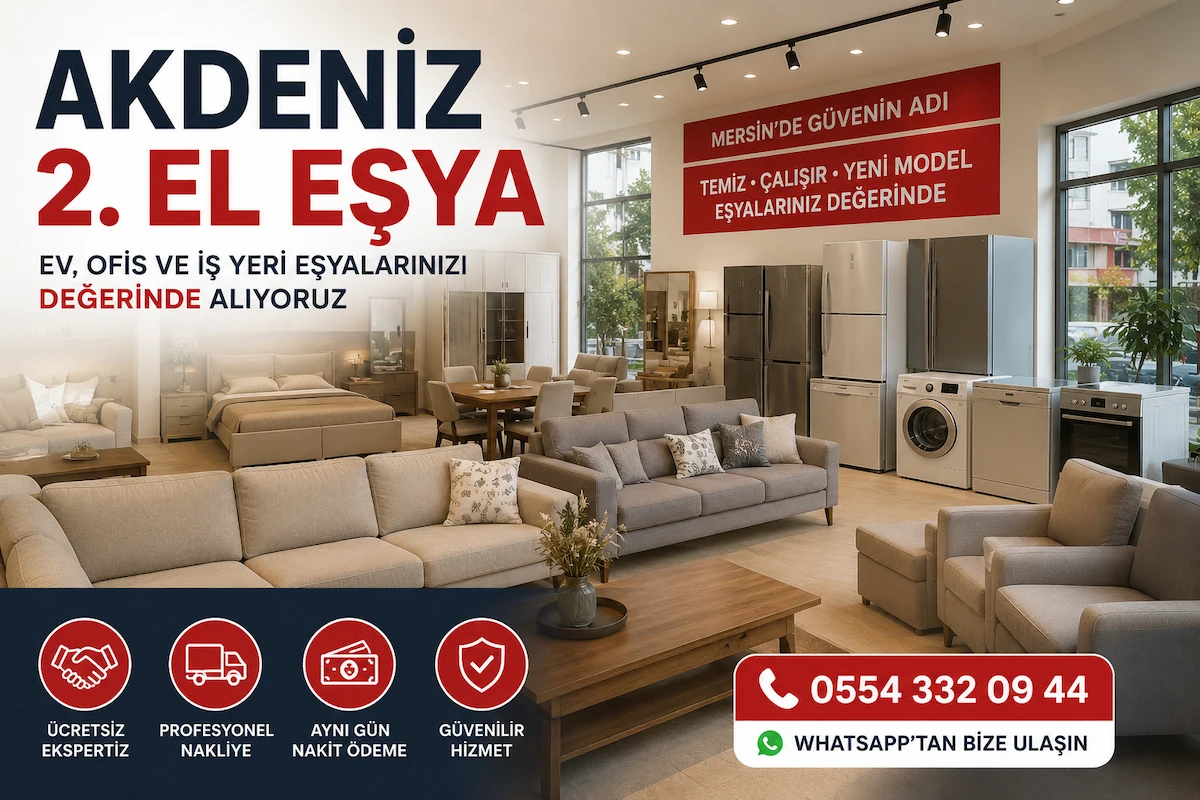 Akdeniz İkinci El Eşya 1 – Akdeniz İkinci El Eşya Akdeniz ikinci El Eşya hizmetimiz kapsamında ev, ofis ve iş yeri eşyaları ücretsiz ekspertiz ile değerlendirilerek değerinde satın alınıyor.