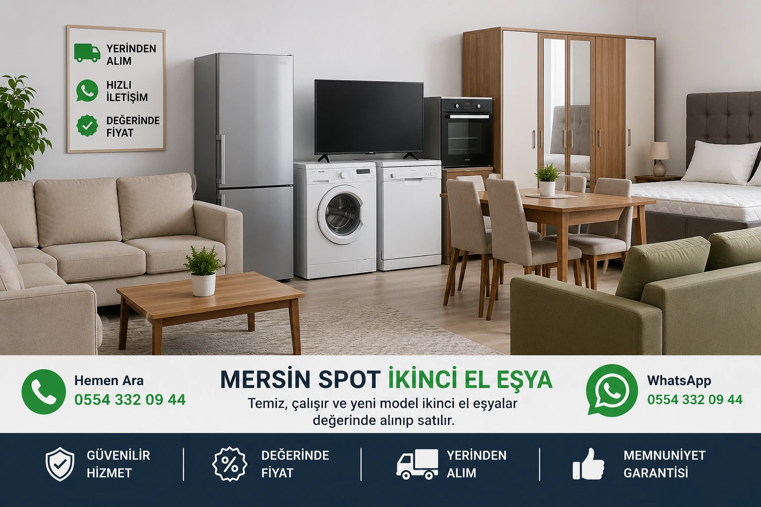 İkinci El Eşya 2 – İkinci el eşya Mersin'de ikinci el beyaz eşya, mobilya ve elektronik eşya alım satım hizmeti.