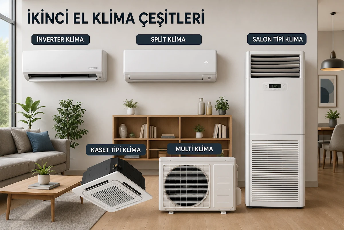 İkinci El Klima Çeşitleri: İnverter, Split, Salon Tipi, Kaset Tipi ve Multi Klima Modelleri