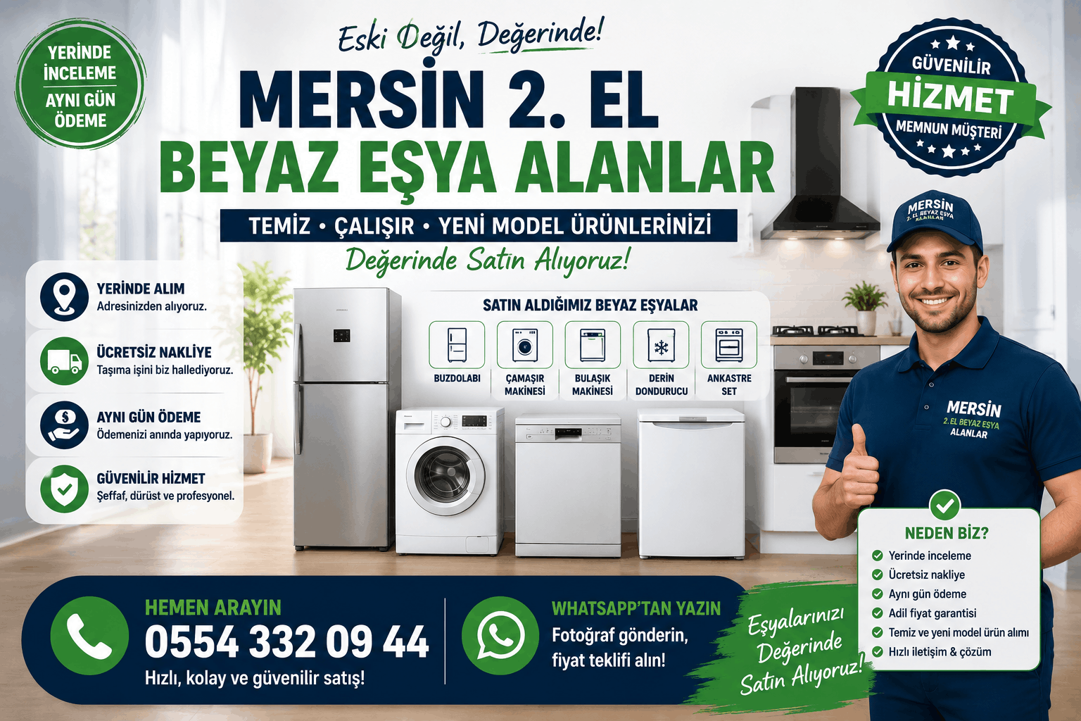 Mersin 2. El Beyaz Eşya Alanlar 4 – Mersin 2. El Beyaz Eşya Alanlar Mersin 2. El Beyaz Eşya Alanlar olarak temiz, çalışır durumda ve yeni model beyaz eşyalarınızı değerinde satın alıyoruz. Hemen fiyat teklifi alın.