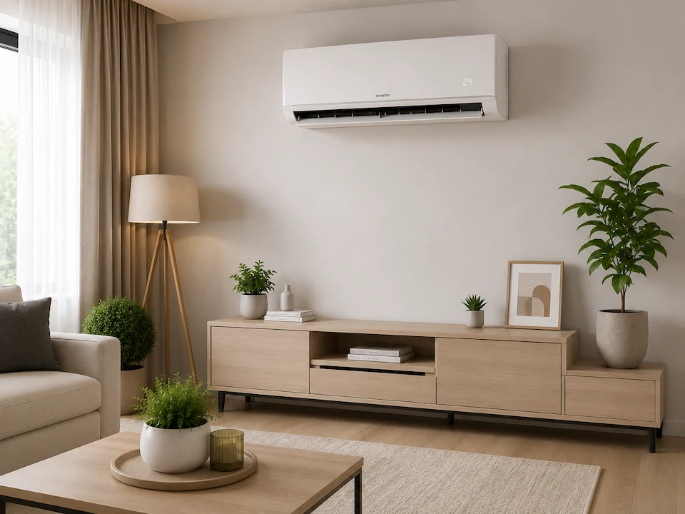 Mersin'de güncel ikinci el klima kategorisini temsil eden modern inverter duvar tipi klima.