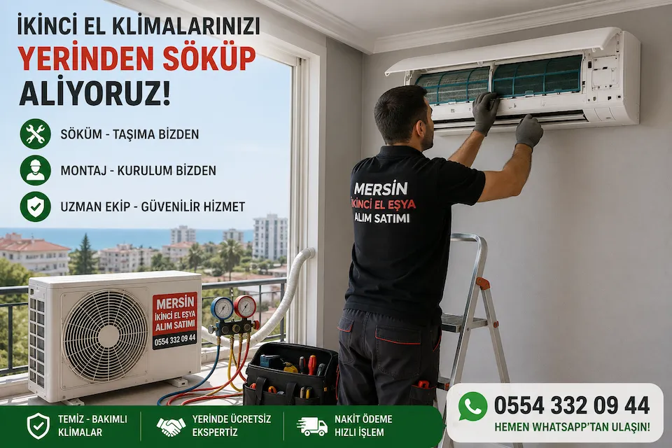 Mersin'de ikinci el inverter ve split Mersin İkinci El Klima Alanlar profesyonel söküm ve montaj hizmeti