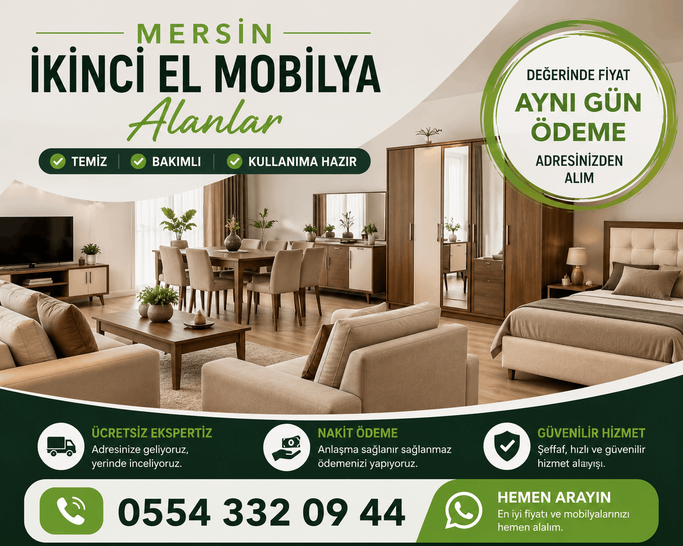 Mersin İkinci El Mobilya Alanlar 2 – Mersin ikinci el mobilya alanlar Mersin ikinci el mobilya alanlar. Koltuk takımı, yemek odası, yatak odası, gardırop ve diğer temiz, kullanıma hazır ikinci el mobilyalarınızı değerinde satın alıyoruz.