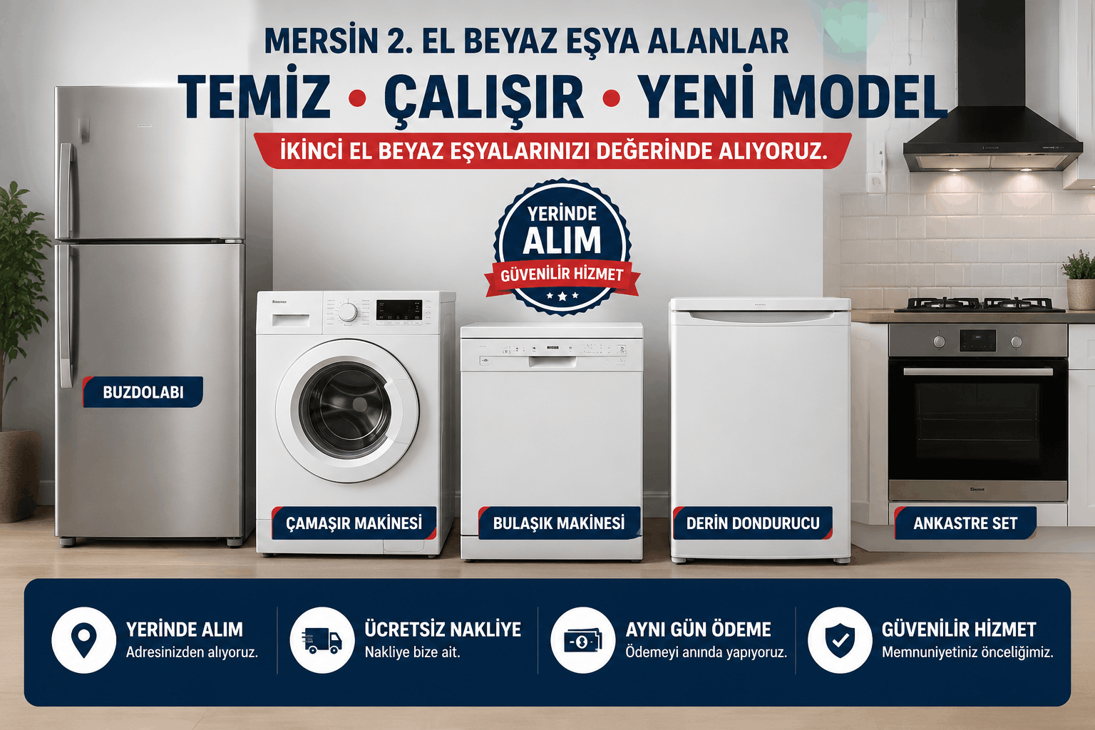 Mersin 2. El Beyaz Eşya Alanlar 2 – Mersin 2. El Beyaz Eşya Alanlar Mersin 2. El Beyaz Eşya Alanlar olarak buzdolabı, çamaşır makinesi, bulaşık makinesi, derin dondurucu ve ankastre setleri adresinizden teslim alıyoruz.