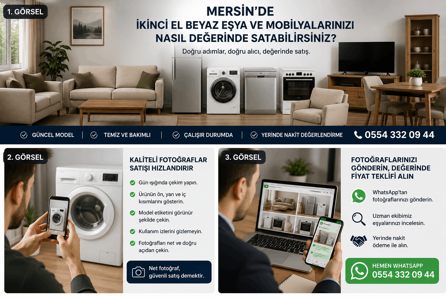 Mersin'de İkinci El Beyaz Eşya ve Mobilyalarınızı Nasıl Değerinde Satabilirsiniz? 1 – Mersin'de ikinci el beyaz eşya ve mobilya nasıl satılır Mersin'de ikinci el beyaz eşya ve mobilya nasıl satılır rehber görseli