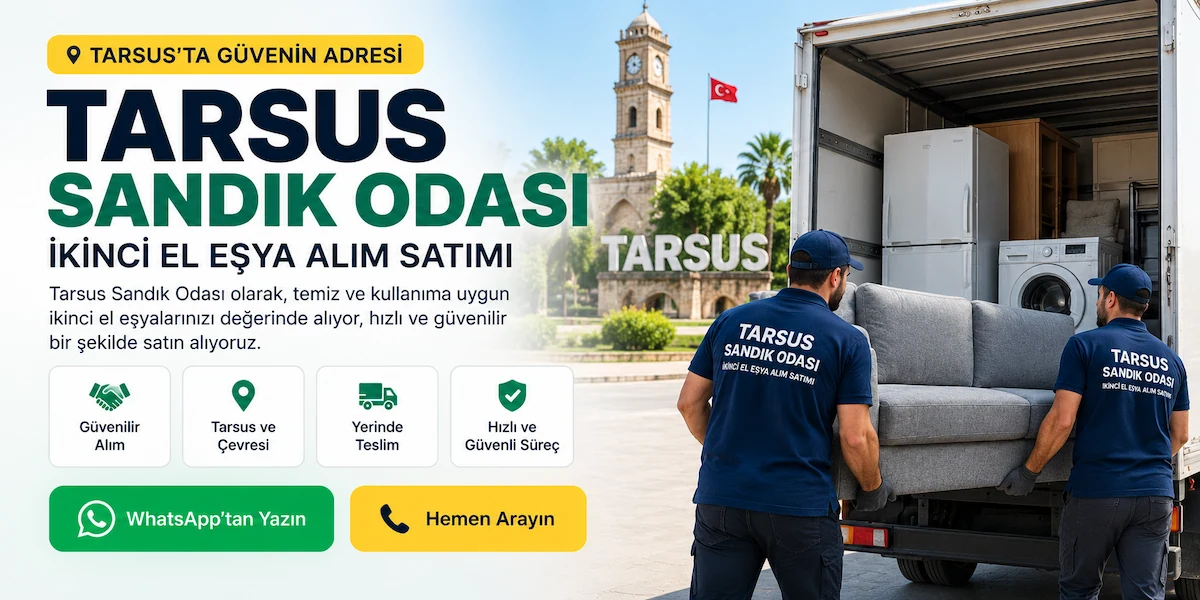 Tarsus Sandık Odası 1 – Tarsus Sandık Odası Tarsus Sandık Odası ekibi, Tarsus'ta ikinci el mobilya ve beyaz eşyaları yerinden teslim alarak güvenli şekilde araca yüklüyor.