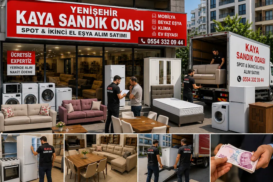 Yenişehir Kaya Sandık Odası mağazasında ikinci el mobilya, beyaz eşya ve ev eşyaları ücretsiz ekspertiz sonrası satın alınıyor.